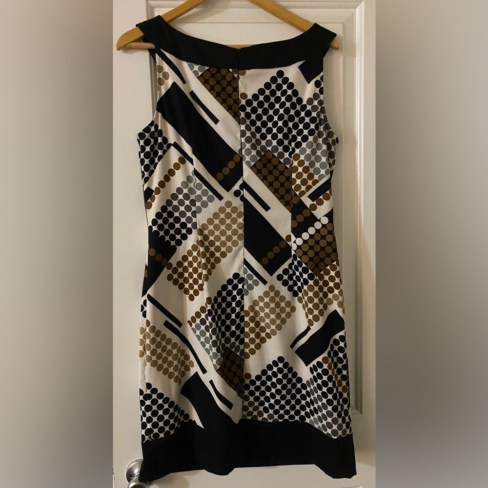 3/$20 Connected Apparel Black and Brown Sheath Dress 14 - Picture 2 of 4